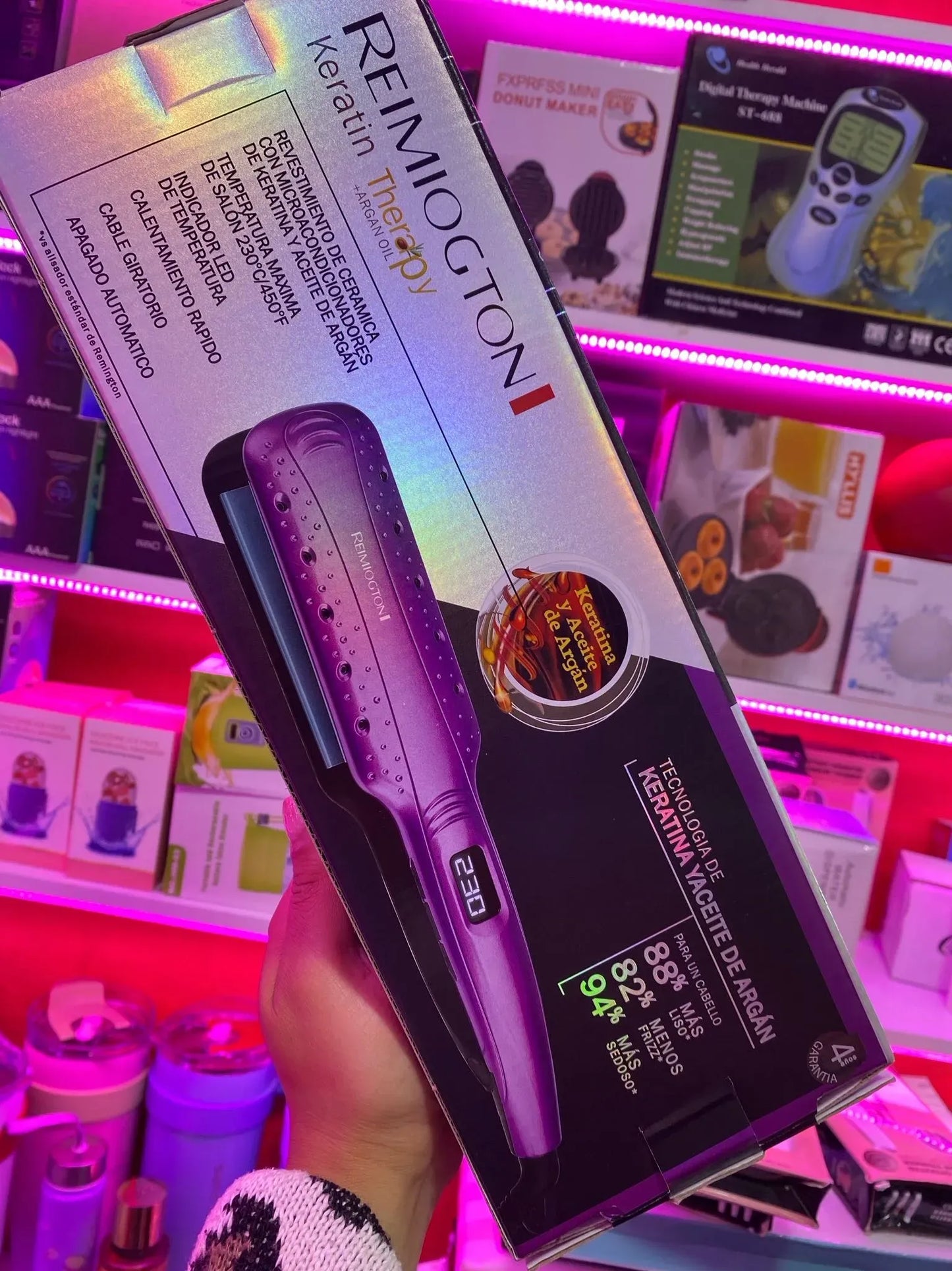 Plancha para el Cabello Keratina mas Argán