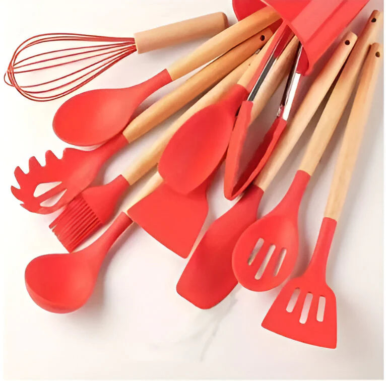 Set Utensilios de cocina en Silicona x12