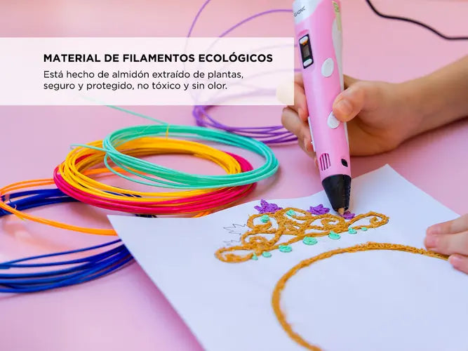 Lapiz 3D con filamentos incluidos Lapiz Impresora 3D con cable y fuente