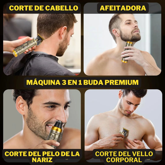 Afeitadora 3 En 1 Recargable Para Pelo, Barba Y Nariz